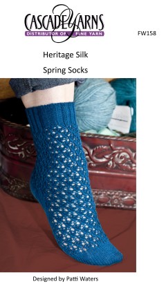 Cascade FW158 - Spring Socks in Heritage Silk (downloadable PDF)