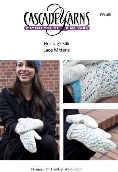 Cascade FW165 - Lace Mittens in Heriage Silk (downloadable PDF)