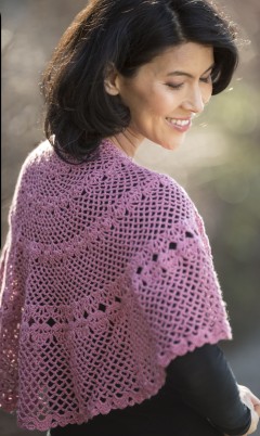 Cascade FW261 - Rose Petal Lace Shawl by Kristen Stoltzfus Clay in Heritage Silk (downloadable PDF)