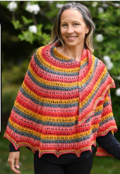 Cascade FW293 - Bright Burst Shawl by Laurie Beardsley in 220 Fingering (downloadable PDF)