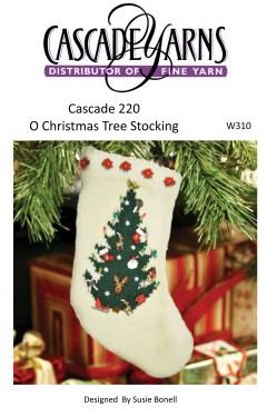 Cascade W310 - O Christmas Tree Stocking in 220 (downloadable PDF)