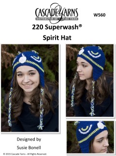 Cascade W560 - Spirit Hat in 220 Superwash (downloadable PDF)