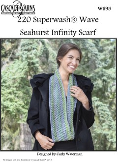 Cascade W695 - Seahurst Infinity Scarf in 220 Superwash (downloadable PDF)
