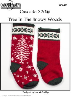 Cascade W742 - Tree in the Snowy Woods Stocking in 220 (downloadable PDF)