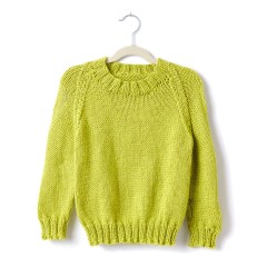 Caron - Adult's Knit Crew Neck Pullover in Simply Soft (downloadable PDF)