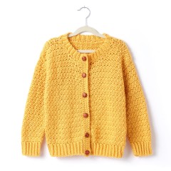 Caron - Adult's Crochet Crew Neck Cardigan in Simply Soft (downloadable PDF)