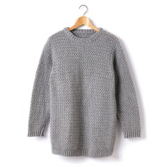 Caron - Adult's Crochet Crew Neck Pullover in Simply Soft (downloadable PDF)