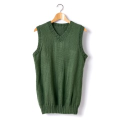 Caron - Adult Knit V-Neck Vest in Simply Soft (downloadable PDF)