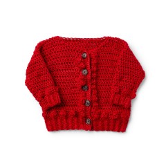 Caron - Bobbly Baby Crochet Cardigan in Simply Soft (downloadable PDF)