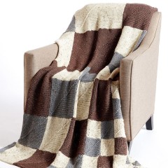 Caron - Building Blocks Knit Blanket in Simply Soft Tweeds (downloadable PDF)