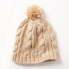 Caron - Cabled Twist Hat in Simply Soft (downloadable PDF)