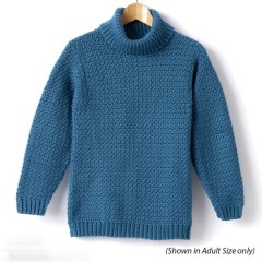 Caron - Child's Crochet Turtleneck Pullover in Simply Soft (downloadable PDF)