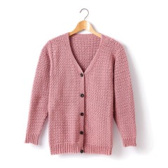 Caron - Child's Crochet V-Neck Cardigan in Simply Soft (downloadable PDF)