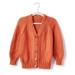 Caron - Child's Knit V-Neck Cardigan in Simply Soft (downloadable PDF)