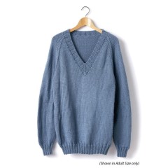 Caron - Child's Knit V-Neck Pullover in Simply Soft (downloadable PDF)