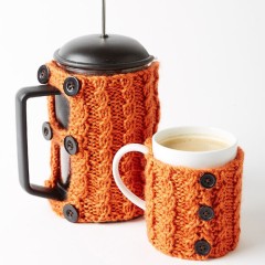 Caron - Coffee Press and Mug Cozies in Simply Soft (downloadable PDF)