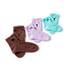 Caron - Crochet Bear Feet Slipper Socks in Simply Soft (downloadable PDF)