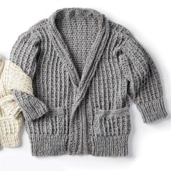 Caron - Crochet Chill Time Adult's Cardigan in Simply Soft Tweeds (downloadable PDF)