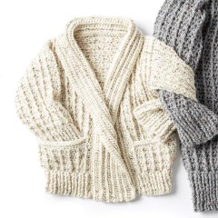 Caron - Crochet Chill Time Child's Cardigan in Simply Soft Tweeds (downloadable PDF)