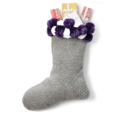Caron - Crochet Pom Pom Stocking in Simply Soft (downloadable PDF)