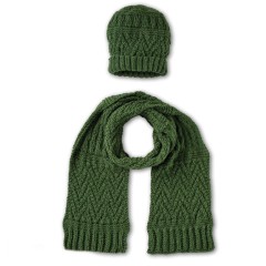 Caron - Guernsey Textures Knit Hat and Scarf in Simply Soft Tweeds (downloadable PDF)