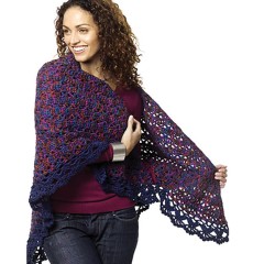 Caron - Harlequin Shawl in Simply Soft (downloadable PDF)