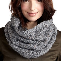 Caron - Knit Cozy Tweed Cowl in Simply Soft Tweeds (downloadable PDF)