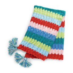 Caron - Vibrant Ripples Knit Blanket in Simply Soft O'Go (downloadable PDF)
