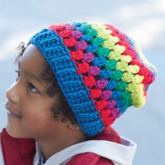 Caron - Rainbow Granny Stripes Hat in Simply Soft (downloadable PDF)