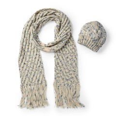 Caron - Easy Knit Hat and Scarf in Simply Soft Speckle (downloadable PDF)