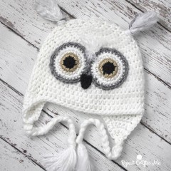 Caron - Snowy Owl Crochet Hat in Simply Soft (downloadable PDF)