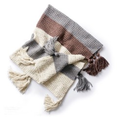 Caron - Tassel Down Crochet Blanket in Simply Soft Tweeds (downloadable PDF)