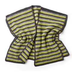 Caron - Textured Stripes Crochet Ruana in Simply Soft (downloadable PDF)