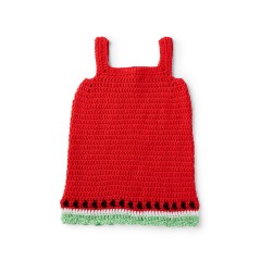Caron - Watermelon Crochet Dress in Simply Soft Brites (downloadable PDF)