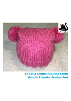 Cygnet 1005 - Simple Chunky Teabag Hat in Cygnet Chunky (downloadable PDF)