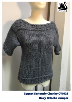 Cygnet 1028 - Boxy Brioche Jumper in Seriously Chunky (downloadable PDF)
