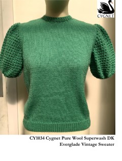 Cygnet 1034 - Everglade Vintage Sweater in Pure Wool Superwash DK (downloadable PDF)