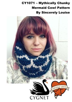 Cygnet 1071 - Mermaid Cowl by Sincerely Louise in Mythically Chunky (downloadable PDF)