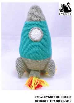 Cygnet 1163 - Crocheted Rocket by Kim Dickinson in Cygnet DK (downloadable PDF)