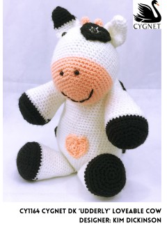Cygnet 1164 - 'Udderly' Loveable Cow by Kim Dickinson in Cygnet DK (downloadable PDF)