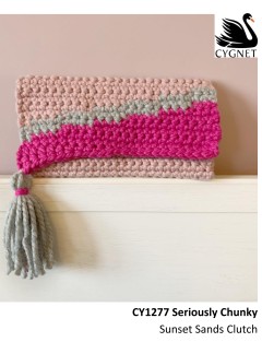 Cygnet 1277 - Sunset Sands Clutch in Seriously Chunky (downloadable PDF)