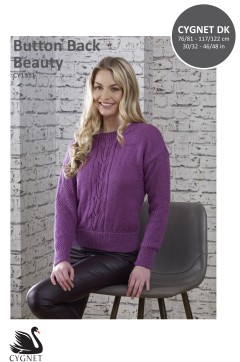 Cygnet 1311 Button Back Beauty Sweater in Cygnet DK (leaflet)