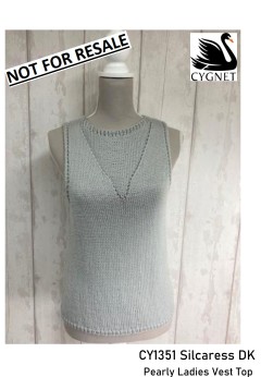 Cygnet 1351 - Pearly Ladies Vest Top in Silcaress DK (downloadable PDF)