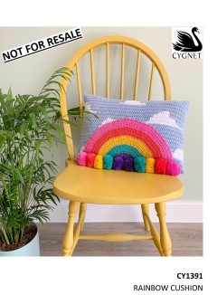 Cygnet 1391 - Rainbow Cushion in 100% Cotton DK (downloadable PDF)