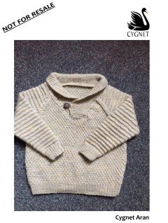 Cygnet 1405 - Shawl Collar Sweater in Cygnet Aran (downloadable PDF)