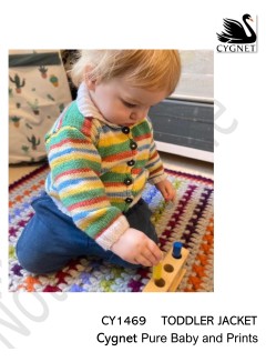 Cygnet 1469 - Toddler Jacket in Pure Baby DK and Pure Baby Prints DK (downloadable PDF)
