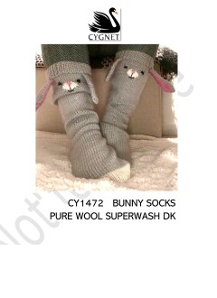 Cygnet 1472 - Bunny Socks in Pure Wool Superwash DK (downloadable PDF)
