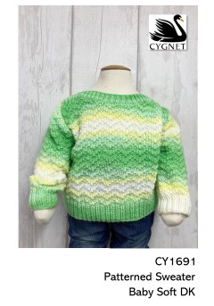 Cygnet 1691 - Patterned Sweater in Baby Colour Soft DK (downloadable PDF)