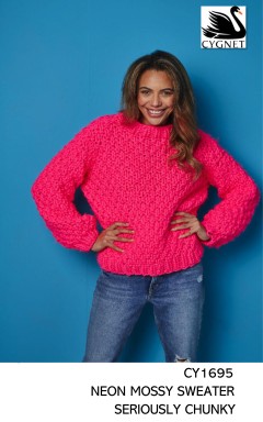 Cygnet 1695 - Neon Mossy Sweater in Seriously Chunky (downloadable PDF)