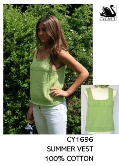 Cygnet 1696 - Summer Vest in 100% Cotton (downloadable PDF)